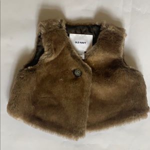 Old Navy baby faux fur vest